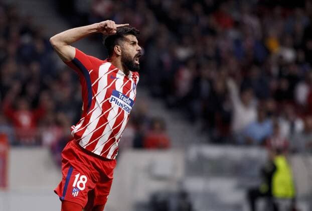 Diego Costa of Atletico de Madrid during the UEFA Europe League 2017 18 quarter finals, first leg match between Atletico de Madrid and Sporting Portugal, at Wanda Metropolitano Stadium in Madrid on April 5, 2018. (Photo by Guille Martinez Cordon Press)  xGuillexMartinezx xEuropaxLeaguex2017 18:xAtleticoxdexMadridxvsxSportingxPortugalx