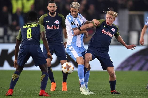 Luis Alberto Lazio, Xaver Schlager Salzburg Roma 05-04-2018 Stadio Olimpico Football Calcio Europa League 2017 2018 Lazio - Salzburg Lazio - Salisburgo Foto Andrea Staccioli Insidefoto andreaxstaccioli