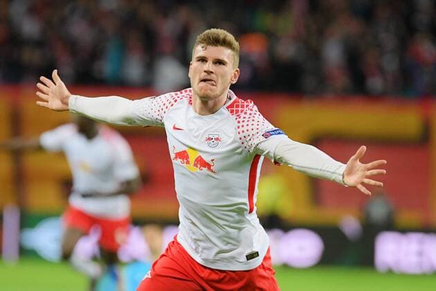 Timo Werner RB Leipzig scored the 1 0 RB Leipzig vs Olympique Marseille Soccer UEFA Europa League 05 04 2018 Leipzig Copyright: xEIBNER BertxHarzerx EP_BHR