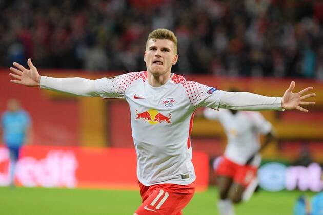 Timo Werner RB Leipzig scored the 1 0 RB Leipzig vs Olympique Marseille Soccer UEFA Europa League 05 04 2018 Leipzig Copyright: xEIBNER BertxHarzerx EP_BHR