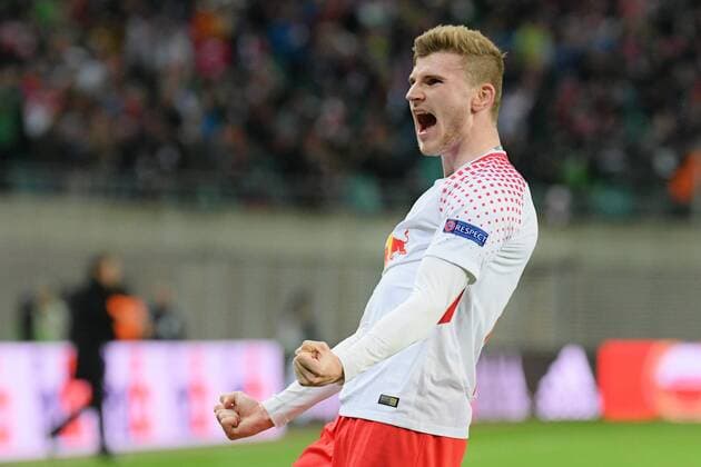 Timo Werner RB Leipzig scored the 1 0 RB Leipzig vs Olympique Marseille Soccer UEFA Europa League 05 04 2018 Leipzig Copyright: xEIBNER BertxHarzerx EP_BHR