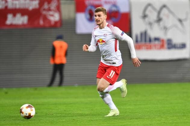 Soccer Men Season 2017 2018 Europa League Quarter Finals First leg RB Leipzig Olympique Marseille Timo Werner No 11 RB Leipzig 05 04 2018 Copyright: xMatthiasxKochx
