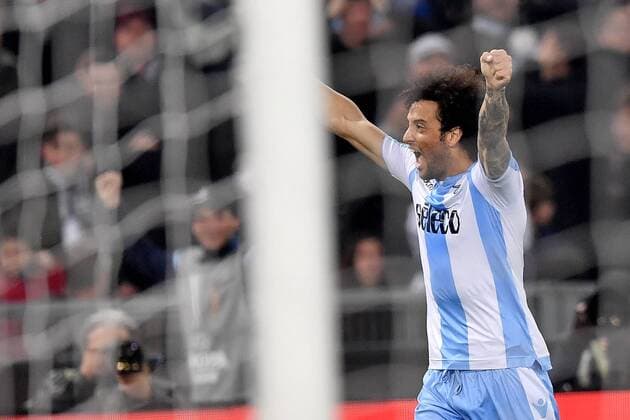 Bilder des Tages - SPORT Esultanza dopo il gol di Felipe Anderson Lazio. Goal celebration. Roma 05-04-2018 Stadio Olimpico Football Calcio Europa League 2017 2018 Lazio - Salzburg Lazio - Salisburgo Foto Antonietta Baldassarre Insidefoto AntoxBalda