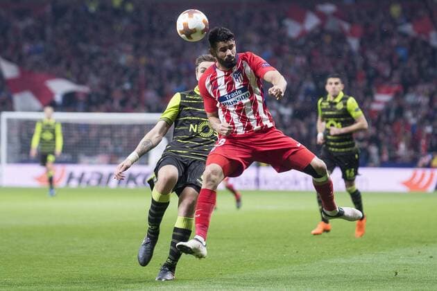 Bilder des Tages - SPORT Sporting de Lisboa Diego Costa during UEFA Europa League match between Atletico de Madrid and Sporting de Lisboa at Wanda Metropolitano in Madrid, Spain. April 05, 2018.  (20180405005)