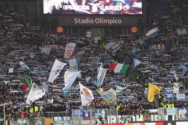SOCCER - EL, Lazio vs RBS ROME,ITALY,05.APR.18 - SOCCER - UEFA Europa League, quarterfinal, SS Lazio vs Red Bull Salzburg. Image shows fans of Lazio. GEPAxpictures xMathiasxMandl