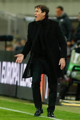 05 04 2018 xtgx Soccer UEFA Europa League RB Leipzig Olympique Marseille emspor v Rudi Garcia Olympique Marseille coach gives instructions gesticulate with the gesticulate gives instructions Leipzig
