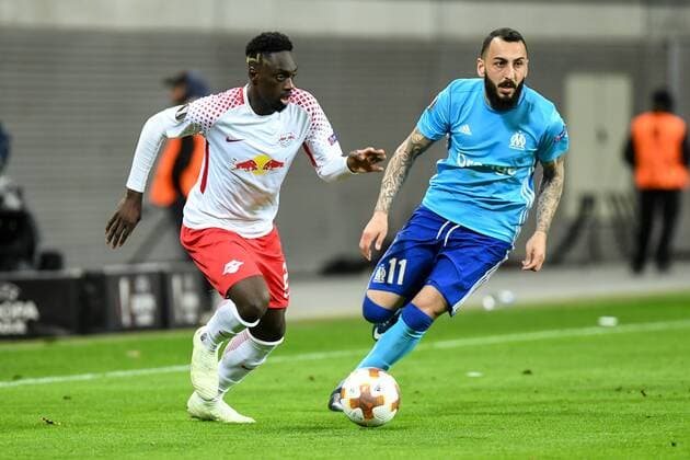 v le Jean Kevin Augustin RB Leipzig 29 Kostas Mitroglou Olympique Marseille 11 in duel duel tackle Dynamics Action Action Football UEFA Europa League RB Leipzig Olympique Marseille xslx