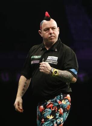 5th April 2018, Echo Arena, Liverpool, England; Unibet Premier League Darts; Peter Wright (SCO) looks on during his match against Daryl Gurney (NI)  ActionPlus12009096