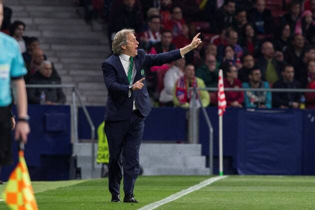 Sporting s head coach Jorge Jesus during the UEFA Champions League quarter-final first leg match between Atletico de Madrid and Sporting Lisboa at the Wanda Metropolitano stadium in Madrid, Spain, 05 April 2018. Atletico de Madrid vs. Sporting Lisboa !ACHTUNG: NUR REDAKTIONELLE NUTZUNG!  Copyright: xRodrigoxJimenezx MAD21 20180405-636585695124086926
