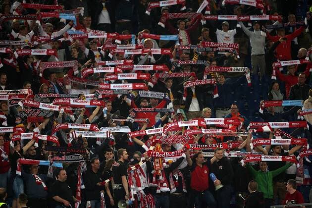 05.04.2018. Stadio Olimpico, Rome, Italy. Uefa League SS Lazio vs FC Salzburg.Supporters Salzburg in action during the match S.S. Lazio vs Salzburg at Stadio Olimpico in Rome.  Copyright: xMarcoxIacobuccix xIPAx xMarcoxIacobuccix