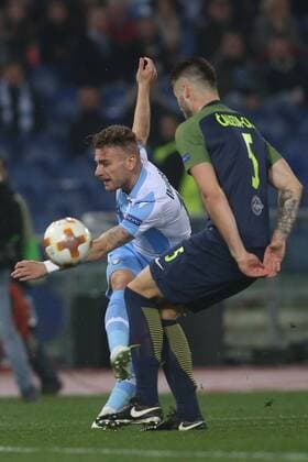 05.04.2018. Stadio Olimpico, Rome, Italy. Uefa League SS Lazio vs FC Salzburg.CIRO IMMOBILE (LAZ) in action during the match S.S. Lazio vs Salzburg at Stadio Olimpico in Rome.  Copyright: xMarcoxIacobuccix xIPAx xMarcoxIacobuccix