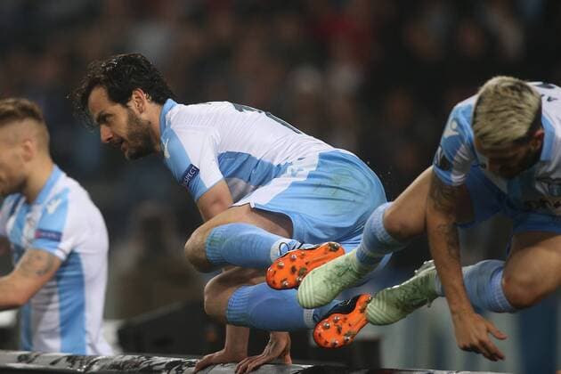 05.04.2018. Stadio Olimpico, Rome, Italy. Uefa League SS Lazio vs FC Salzburg. MARCO PAROLO score the gol during the match S.S. Lazio vs Salzburg at Stadio Olimpico in Rome.  Copyright: xMarcoxIacobuccix xIPAx xMarcoxIacobuccix