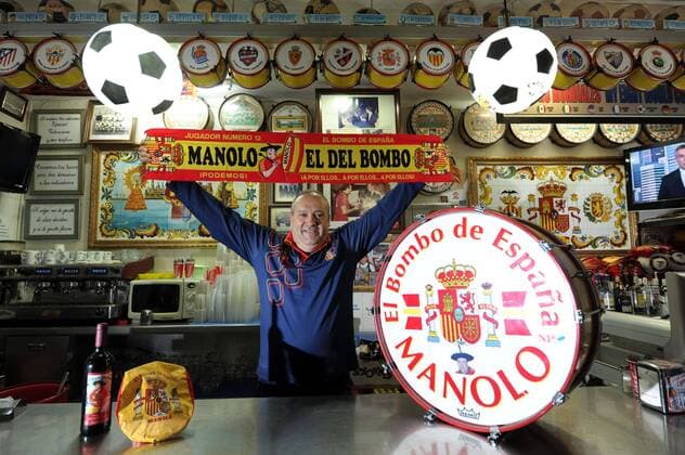 - VALENCIA, SPAIN: Famous Spanish soccer fan Manuel Caceres Artesero, better known as Manolo el del bombo (Manolo of the drums), poses for a portrait in Valencia, Spain, Tuesday 22 November 2011. YORICKxJANSENS  x30838737x