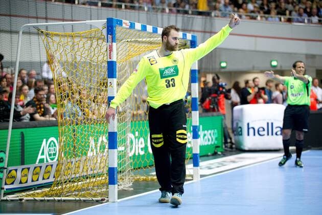 Andreas Wolff No. 33 Germany with thumbs up Germany Serbia Dortmund Copyright: xDanielxReinelt xEibner-Pressefotox EP_drt