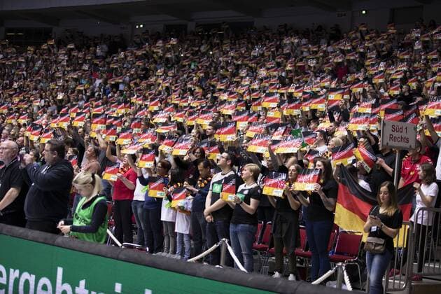 Germany vs Serbia Handball international match Test Germany vs Serbia 7 4 2018 spectators