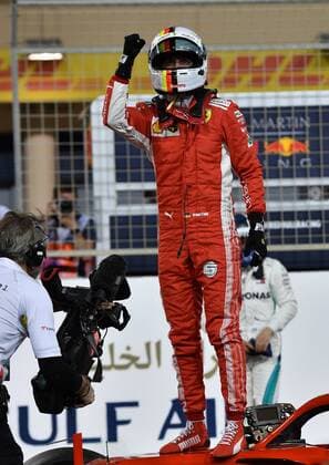 Sebastian Vettel Scuderia Ferrari formula 1 Bahrain Bahrain in Manama Shakir 07 04 2018 Photo mspb Jerry Andre Sebastian Vettel formula 1 GP Bahrain 2018