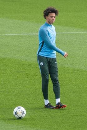 Manchester City Training Leroy San? of Manchester City during the Manchester City training session at City Football Academy , Manchester Content Not Available For UK Newspapers Copyright: xMattxWilkinsonx FIL-11627-0009