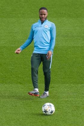 Manchester City Training Raheem Sterling of Manchester City during the Manchester City training session at City Football Academy , Manchester Content Not Available For UK Newspapers Copyright: xMattxWilkinsonx FIL-11627-0010