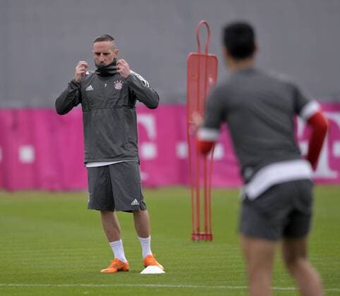 10 4 2018 Football Champions League 2017 2018 Bayern Munich Training on the Säbenerstrasse before the Champions League match against Sevilla Franck Ribery FC Bayern Munich
