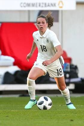 Hall S 07 04 2018 Natural Gas Sports Park Soccer WC Qualification BR Germany GER vs Czech Republic CZE 4 0 2 0 In the picture Melanie Leupolz 18 GER B Muenchen