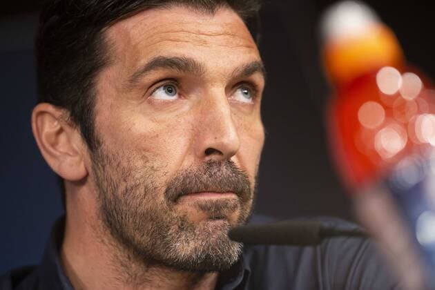 Juventus Gianluigi Buffon during press conference PK Pressekonferenz the day before Champions League match between Real Madrid and Juventus at Santiago Bernabeu Stadium in Madrid, Spain. April 10, 2018.  (20180410015)