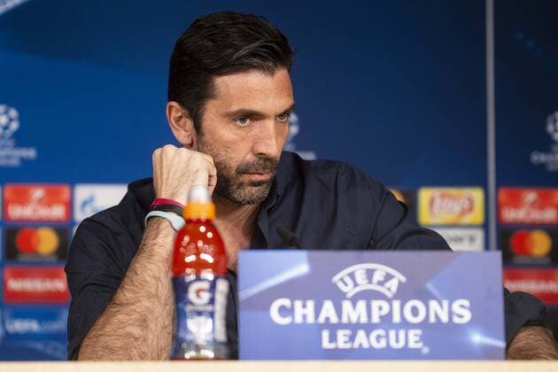 Fußball, CL, PK Juventus Turin Juventus Gianluigi Buffon during press conference PK Pressekonferenz the day before Champions League match between Real Madrid and Juventus at Santiago Bernabeu Stadium in Madrid, Spain. April 10, 2018.  (20180410006)