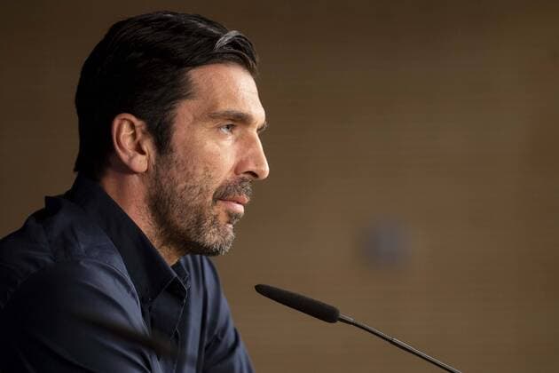 Fußball, CL, PK Juventus Turin Juventus Gianluigi Buffon during press conference PK Pressekonferenz the day before Champions League match between Real Madrid and Juventus at Santiago Bernabeu Stadium in Madrid, Spain. April 10, 2018.  (20180410018)