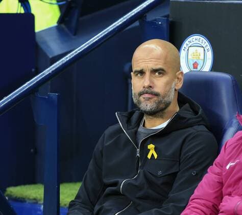 10th April 2018, Etihad Stadium, Manchester, England; UEFA Champions League football, quarter final, second leg; Manchester City versus Liverpool; Manchester City manager Pep Guardiola looks pensive before the game  ActionPlus12011636