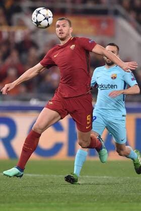Edin Dzeko Roma Roma 10-04-2018 Stadio Olimpico Champions League, Quarti di Finale. AS Roma - Barcellona AS Roma - Barcelona Foto Antonietta Baldassarre Insidefoto AntoxBaldassarre