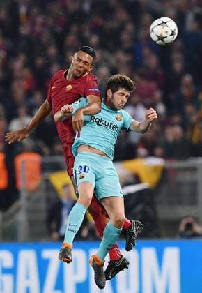 Bilder des Tages - SPORT Bilder des Tages - SPORT As Roma 10 04 2018 - Champions League Roma-Barcellona foto Antonello Sammarco Image nella foto: Juan Jesus-Sergi Roberto 