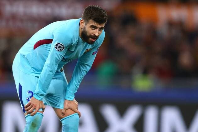 April 10, 2018 - Rome, Italy - AS Roma v FC Barcelona Barca : UEFA Champions League quarter-finals 2nd leg.Gerard Pique of FC Barcelona at Olimpico Stadium in Rome, Italy on April 10, 2018. AS Roma v FC Barcelona - UEFA Champions League Quarter Final Second Leg  - ZUMAn230 20180410_zaa_n230_265 Copyright: xMatteoxCiambellix
