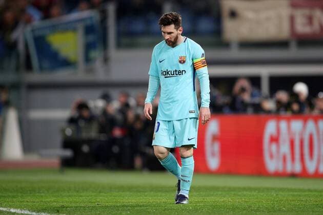 Bilder des Tages - SPORT La delusione di Leo Messi Barcellona Dejection Leo Messi Barcellona Roma 10-04-2018 Stadio Olimpico Champions League, Quarti di Finale. AS Roma - Barcellona AS Roma - Barcelona Foto Luca Pagliaricci Insidefoto LucaxPagliaricci