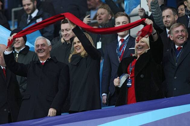 Manchester City v Liverpool UEFA Champions League Quarter Final Ian Rush and Kenny Dalglish and their families Liverpool having fun in the stand prior to the UEFA Champions League Quarter Final match against Manchester City at the Etihad Stadium, Manchester. Content Not Available For UK Newspapers Copyright: xMichaelxSedgwickx FIL-11629-0045