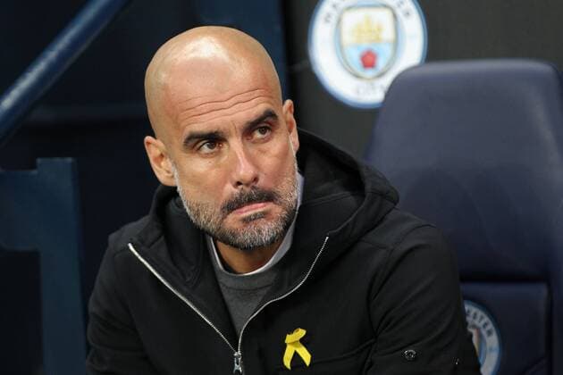 Manchester City v Liverpool UEFA Champions League Quarter Final Pep Guardiola, manager of Manchester City on the touchline prior to the UEFA Champions League Quarter Final match against Liverpool at the Etihad Stadium, Manchester. Content Not Available For UK Newspapers Copyright: xMichaelxSedgwickx FIL-11629-0068