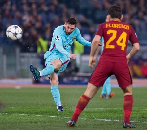 Fußball, CL, AS Rom - FC Barcelona April 10, 2018 - Rome, Italy - Lionel Messi of Barcelona during the UEFA Champions League quarter final match between AS Roma and FC Barcelona Barca at Olympic Stadium. UEFA Champions League AS Roma vs FC Barcelona in Rome, Italy - 10 Apr 2018 - ZUMAs197 82728419st Copyright: xErnestoxVicinanzax