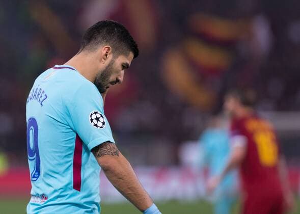 Fußball, CL, AS Rom - FC Barcelona April 10, 2018 - Rome, Italy - Luis SuÃ rez of Barcelona during the UEFA Champions League quarter final match between AS Roma and FC Barcelona Barca at Olympic Stadium. UEFA Champions League AS Roma vs FC Barcelona in Rome, Italy - 10 Apr 2018 - ZUMAs197 20180410_zaa_s197_100 Copyright: xErnestoxVicinanzax