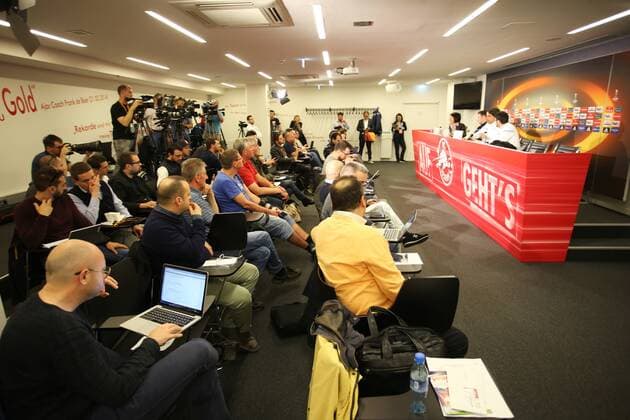 SOCCER - EL, RBS vs Lazio SALZBURG,AUSTRIA,11.APR.18 - SOCCER - UEFA Europa League, quarterfinal, Red Bull Salzburg vs SS Lazio, preview, press conference PK Pressekonferenz Lazio. Image shows an overview. GEPAxpictures xMathiasxMandl