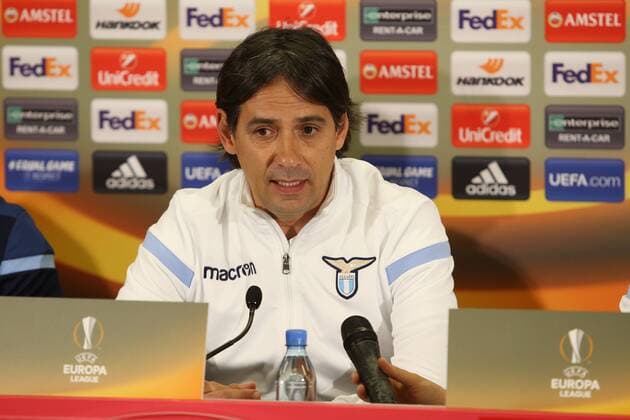 SOCCER - EL, RBS vs Lazio SALZBURG,AUSTRIA,11.APR.18 - SOCCER - UEFA Europa League, quarterfinal, Red Bull Salzburg vs SS Lazio, preview, press conference PK Pressekonferenz Lazio. Image shows head coach Simone Inzaghi (Lazio). GEPAxpictures xMathiasxMandl