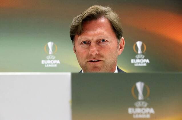 RB Leipzig Press Conference Football Euro League Marseille 11 04 2018 Stade Velodrome Football UEFA Euro League quarter-finals Press Conference of RB Leipzig on the eve of the EL match Olympique Marseille vs RB Leipzig Picture Ralph Hasenhüttl Hasenhuettl RB Leipzig