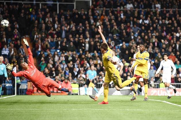 Mg Madrid (Spagna) 11 04 2018 - Champions League Real Madrid-Juventus foto Matteo Gribaudi Image nella foto: gol Mario Mandzukic 