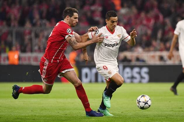 11 04 2018 xjhx Football Champions League FC Bayern Muenchen FC Sevilla emspor v1 Javi Martinez FCB Bayern Munich Wissam Ben Yedder Sevilla FC Muenchen