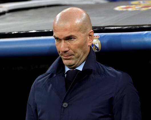 Bilder des Tages - SPORT Real Madrid s head coach Zinedine Zidane reacts during a UEFA Champions League quarter final, second leg soccer match between Real Madrid and Juventus at Santiago Bernabeu stadium in Madrid, Spain, 11 April 2018. Real Madrid vs Juventus !ACHTUNG: NUR REDAKTIONELLE NUTZUNG!  Copyright: xKIKOxHUESCAx GRAF1594 20180411-636590782368936241