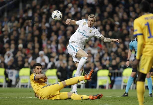 Soccer match between Real Madrid and Juventus, second leg of quarter finals of the Champions League 2017 2018, held at the Santiago Bernabeu stadium, in Madrid. (Photo: Jose Cuesta 261 Cordon Press). Toni Kroos  xJosexLuisxCuestax xx