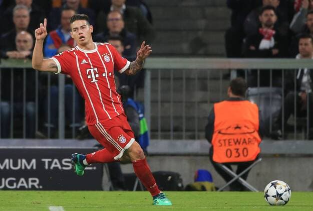 20180411 Quarterfinal CL FC Bayern vs Sevilla Allianz Arena Football Sport in the Picture James Rodriguez FCB
