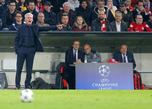 SOCCER - UEFA CL, Bayern vs Sevilla MUNICH,GERMANY,11.APR.18 - SOCCER - UEFA Champions League, quarter finals, FC Bayern Muenchen vs FC Sevilla. Image shows head coach Jupp Heynckes (Bayern). GEPAxpictures xThomasxBachun
