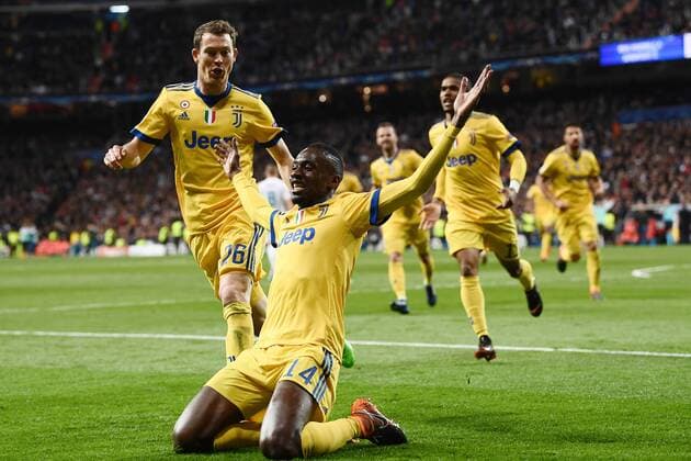 Mg Madrid (Spagna) 11 04 2018 - Champions League Real Madrid-Juventus foto Matteo Gribaudi Image nella foto: esultanza gol Blaise Matuidi 