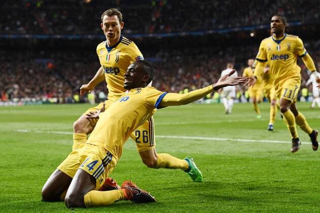 Mg Madrid (Spagna) 11 04 2018 - Champions League Real Madrid-Juventus foto Matteo Gribaudi Image nella foto: esultanza gol Blaise Matuidi 