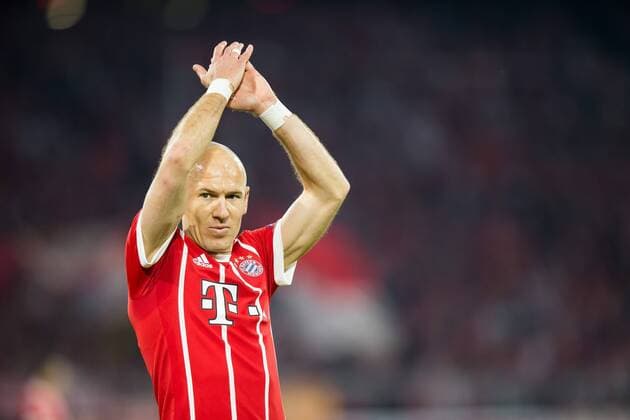 11.04.2018 MONACHIUM, PILKA NOZNA (FOOTBALL), UEFA LIGA MISTRZOW (UEFA CHAMPIONS LEAGUE), SEZON 2017 2018 , 1 4 FINAL (QUARTER-FINALS) MECZ FC BAYERN MONACHIUM - SEVILLA FC (FC BAYERN MUNCHEN - SEVILLA FC) NZ ARJEN ROBBEN FOTO LUKASZ SKWIOT CYFRASPORT NEWSPIX.PL --- Newspix.pl  20180411CSLS0032