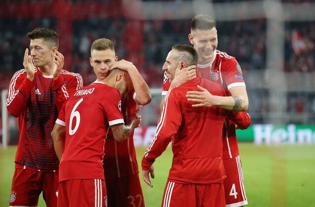 UEFA Champions League FC Bayern Munich Sevilla FC quarter-finals Relegation Quarter Finals 2nd leg 11 04 2018 in the Allianz Arena season 2017 18 xmdx 0 0 Final FC Bayern Munich to the semi-finals FC Bayern Muenchen Sevilla FC