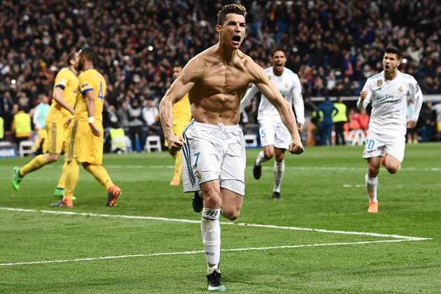 Mg Madrid (Spagna) 11 04 2018 - Champions League Real Madrid-Juventus foto Matteo Gribaudi Image nella foto: esultanza gol Cristiano Ronaldo 